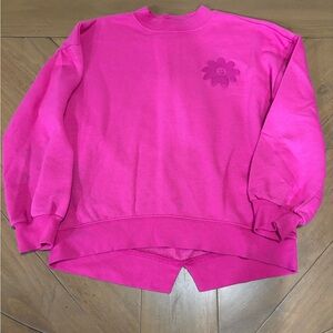Old Navy Pink Kids Sweater with Flower Design